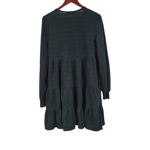 New Boutique Women's Green Boho Tired Long Sleeve Mini Dress Size XL - Picture 3 of 3